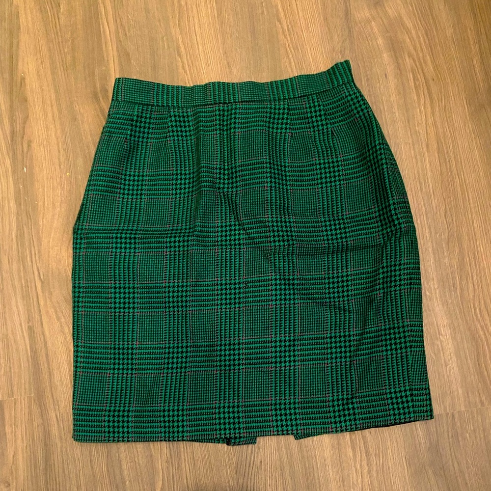 Vintage plaid pencil skirt